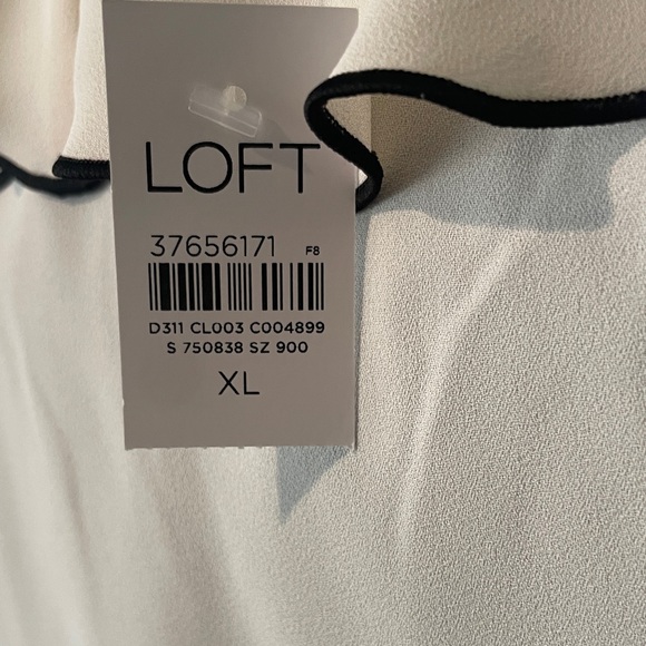 Loft Cream Ruffle Blouse - Picture 5 of 7